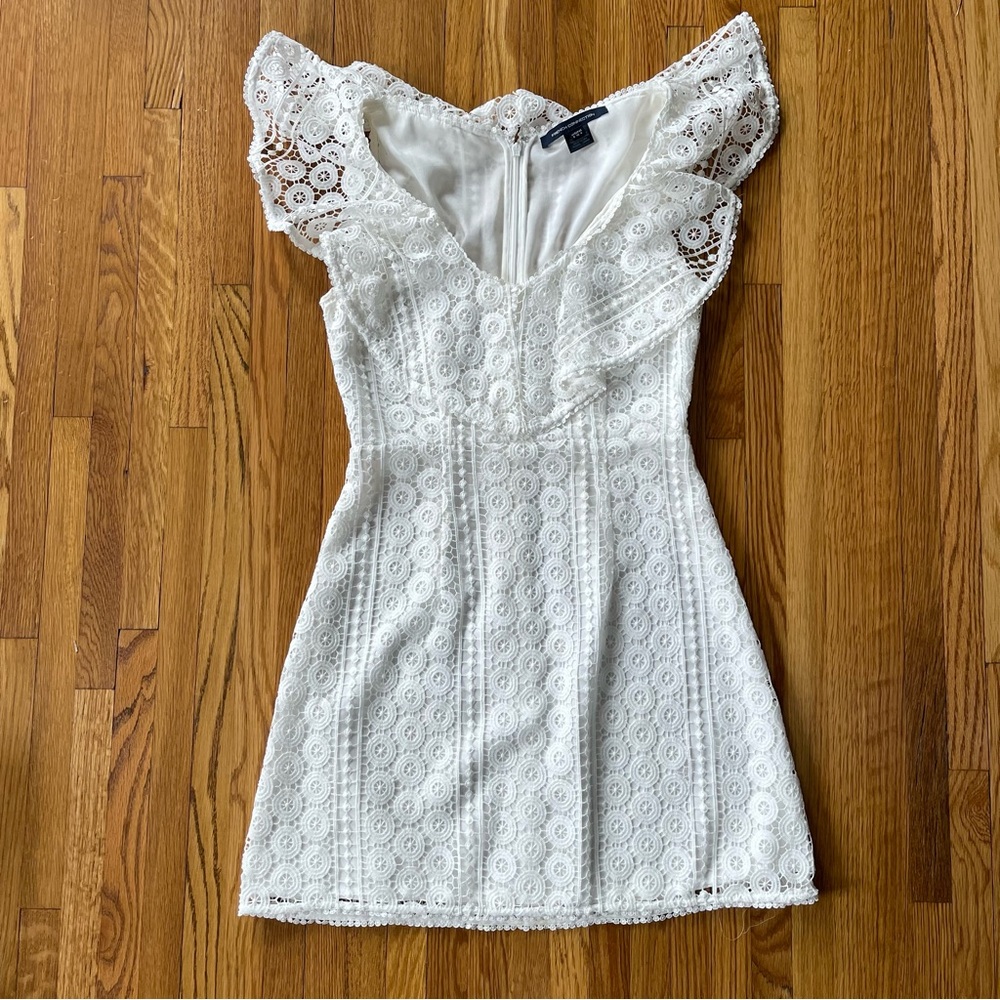 White Lace Mini Dress